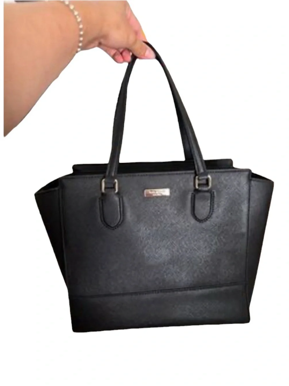 Kate Spade New York Laurel Way Hadlee bag black Saffiano leather gold hardware